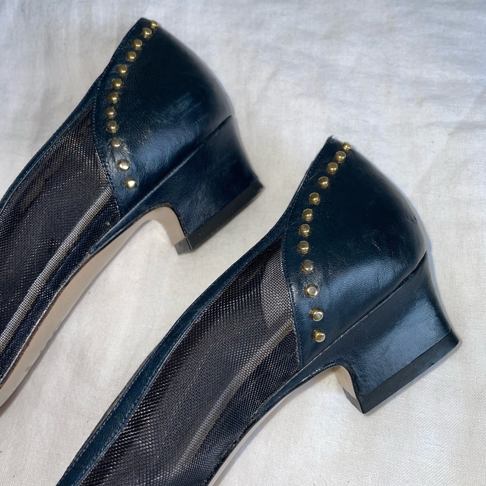 Van Eli Black Studded Heels